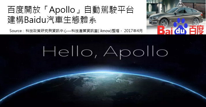 百度藉開放「Apollo」自動駕駛平台 建構Baidu汽車生態體系